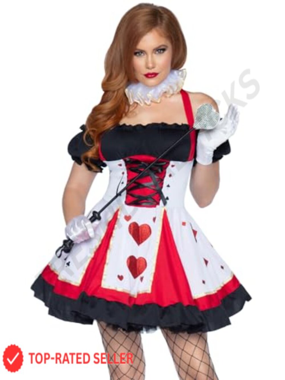 Leg Avenue Pretty Playing Card Queen of Hearts Costume Dress Neck Piece Adult